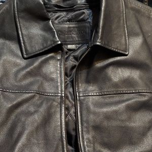 St. John's Bay leather bomber jacket M